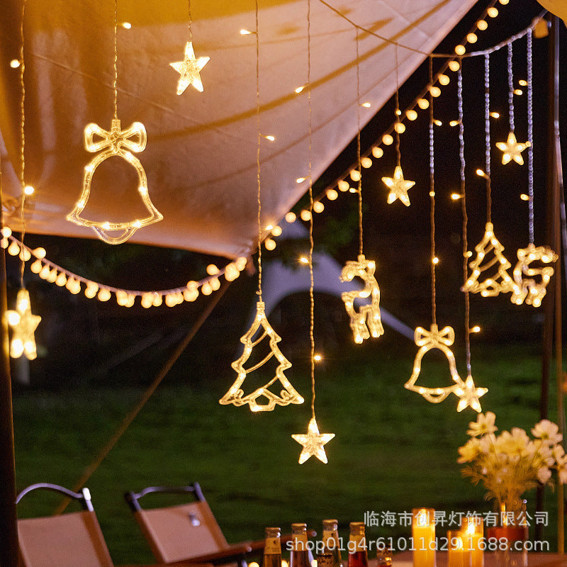 LED star lights flashing lights string gypsy stars birthday scene camping decoration room interior layout ambient lights