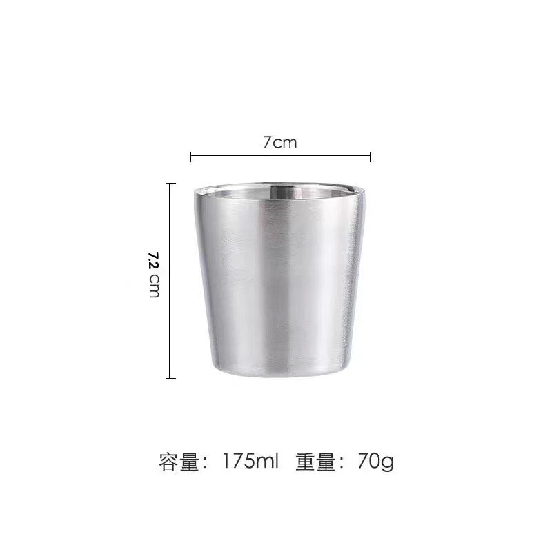304 korean style stainless steel double-walled drinking cup - gold bbq restaurant beer mug - stepped gold tiered cup - cold drink cup