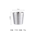 304 korean style stainless steel double-walled drinking cup - gold bbq restaurant beer mug - stepped gold tiered cup - cold drink cup