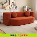 Fabric sofa bed small apartment sofa living room module double three-person compression rental house dual-purpose detachable washable and foldable