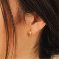 European and american cross-border new diamond-studded square zircon ear cuff, light luxury high-end fashion versatile earrings, women's ear hoop jewelry