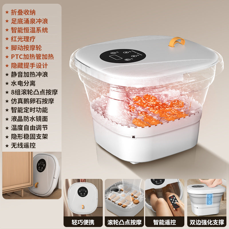 foldable foot bath electric for home fully automatic massage foot bucket deep bucket portable heated foot bath wholesale