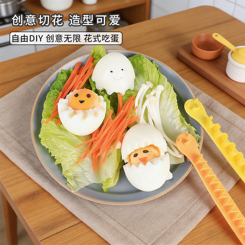 hot-selling fancy egg cutter, creative one-piece silicone lace egg divider, egg yolk artifact, salad making