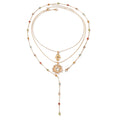 Sweater chain long wholesale european and american cross-border star colorful tassel necklace diamond-encrusted devil's eye accessible luxury clavicle chain