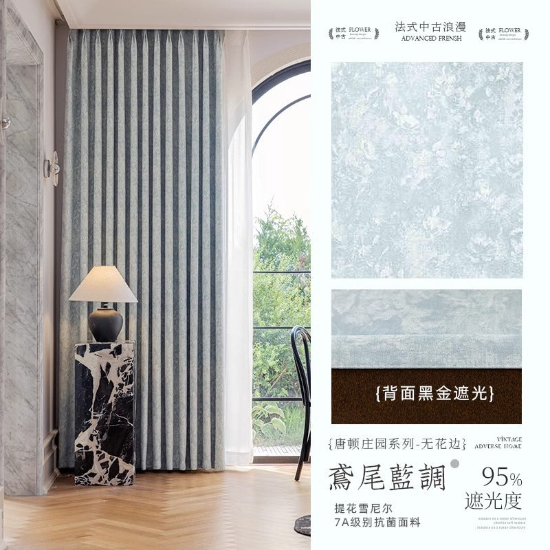 Downton abbey french chenille curtains blackout bedroom classy curtains fabric living room shaoxing keqiao finished fabric
