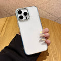 Luxury solid color transparent shockproof phone case for iphone 16/15 pro, apple 17 max, and iphone 13