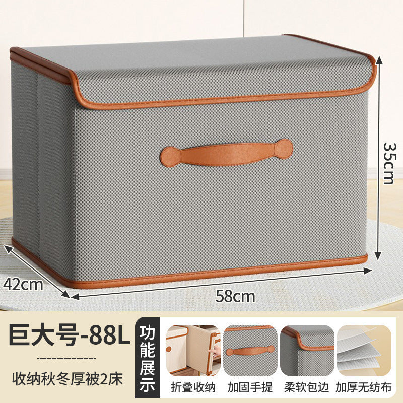 Clothes storage box Household wardrobe underwear Foldable storage box Organizing box Clothes quilt with lid Large capacity