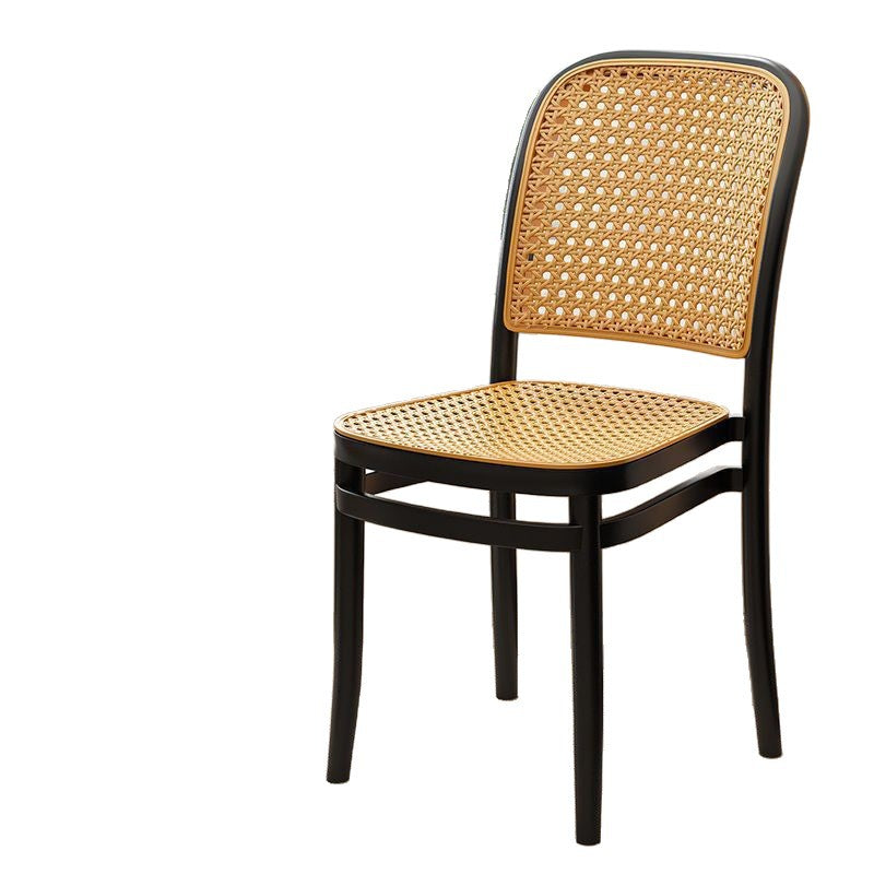 Plastic rattan chair, vintage rattan chair, backrest chair, breathable for home dining chair, commercial dining table and chair, outdoor picnic stool