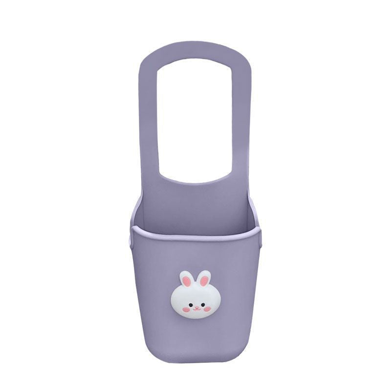 Electric vehicle front storage hanging bag neutral mobile phone bag storage box silicone water cup milk tea holder practical storage handy gadget