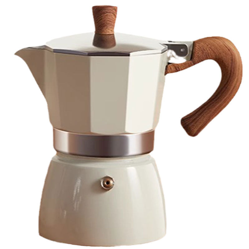 Round bottom moka pot single valve for home small coffee pot coffee pot suit concentrated espresso coffee utensils