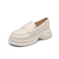 Thick sole preppy british style loafers women's 2025 new spring and autumn slip-on mary jane loafers flats