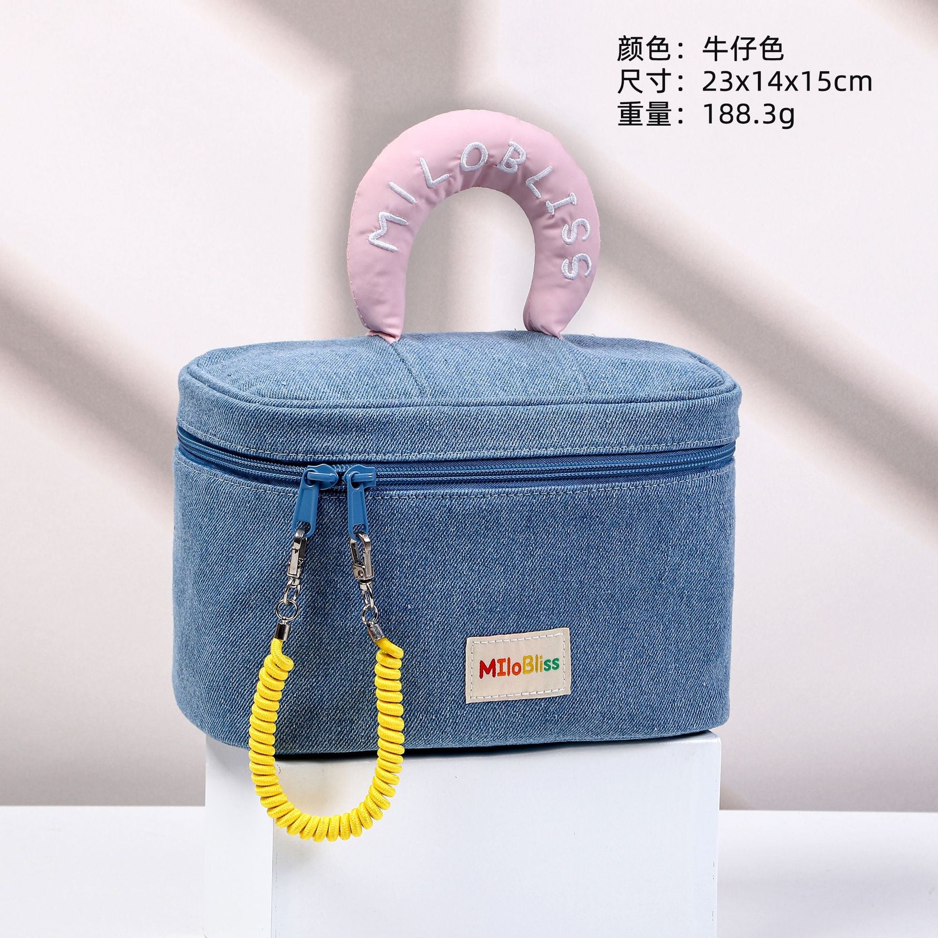 Xiaohongshu popular cosmetic bag large capacity cute contrasting color portable waterproof toilet bag women's skin care product storage bag