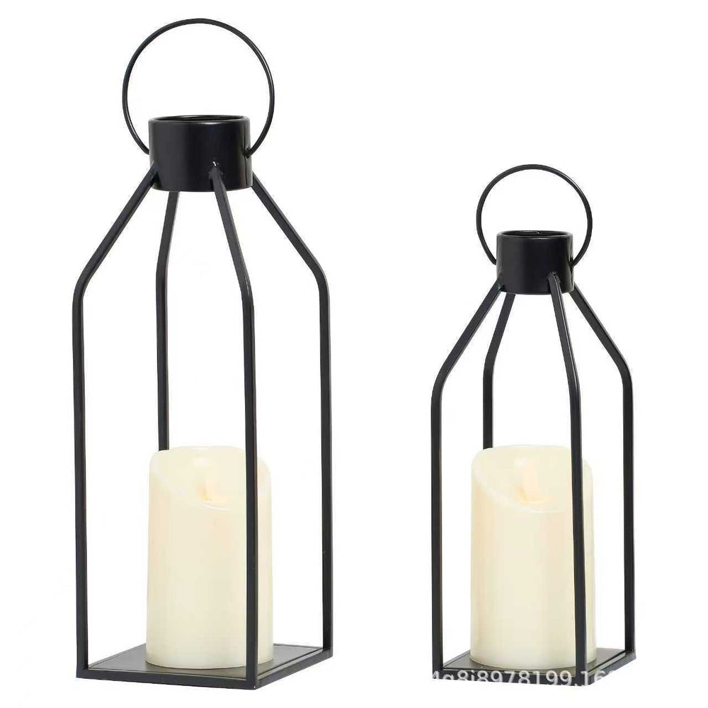 amazon casual candle holder black iron home candle holder desktop decoration outdoor garden wind lamp decoration