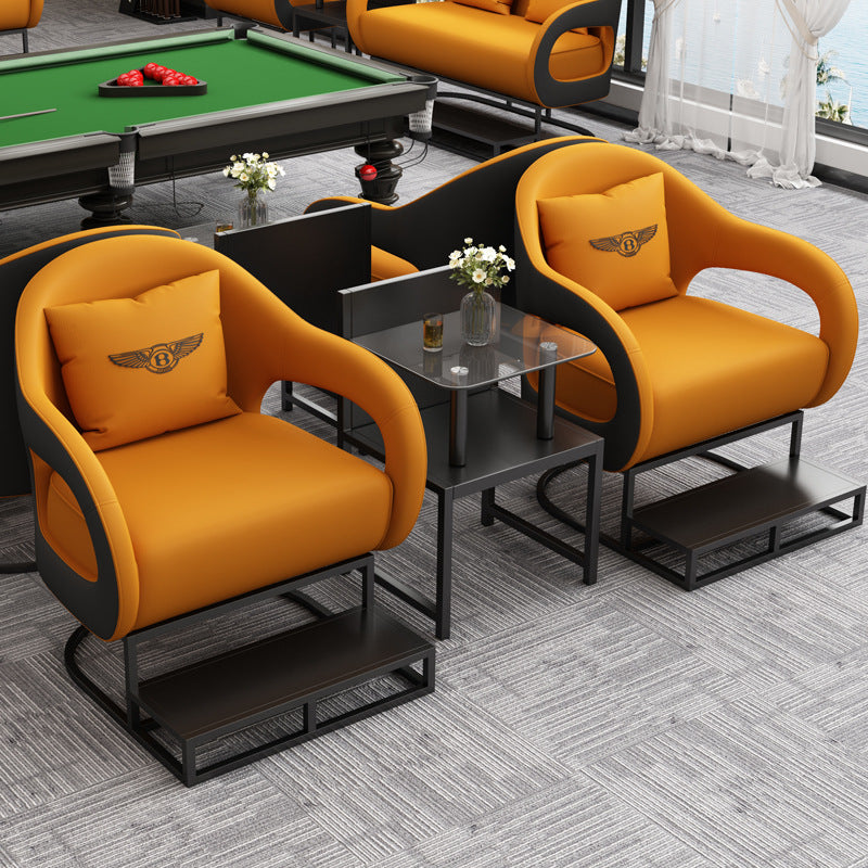 Accessible luxury billiard hall sofa billiard room viewing chair competition special booth watching the game new arrival high-end table and chair combination