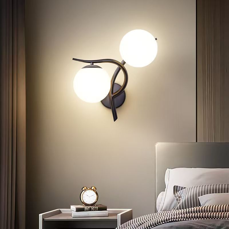 Artistic bedside wall lamp staircase balcony led wall sconce bedroom bedside light double head living room aisle room wall light