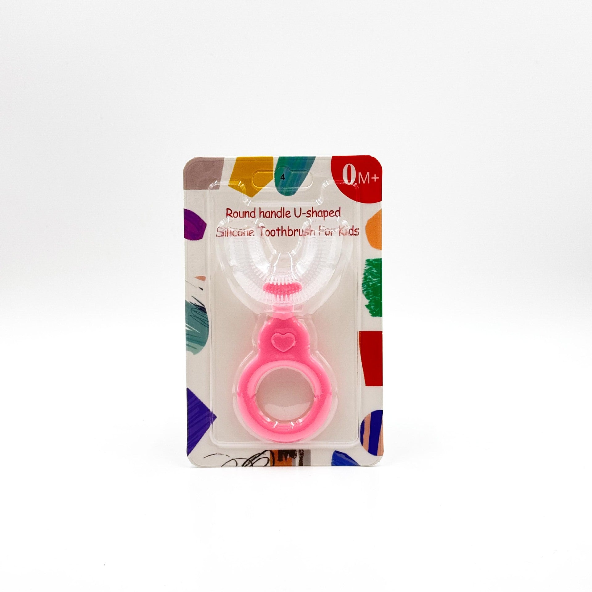 English card-mounted children's u-shaped toothbrush soft-bristled silicone oral cleaning children's toothbrush mouth-containing baby toothbrush