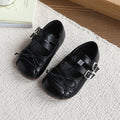 Vancahao  spring and autumn new girls' ins french style leather shoes children's bow princess shoes soft sole flats