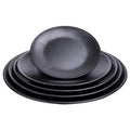 Melamine black tableware plastic dish imitation porcelain dinner plate cold dish plate barbecue hot pot plate barbecue restaurant plate commercial