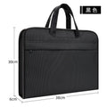 Large capacity double-layer office briefcase laptop bag conference document bag men's bag file bag business portfolio with printing option