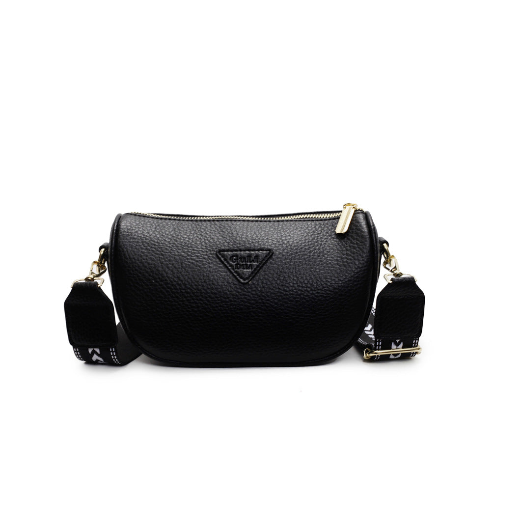 Cross-border niche design bag women's 2025 new summer fashion broadband messenger bag casual popular saddle bag