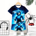 Boys' outdoor sports t-shirt set, perfect for summer wear