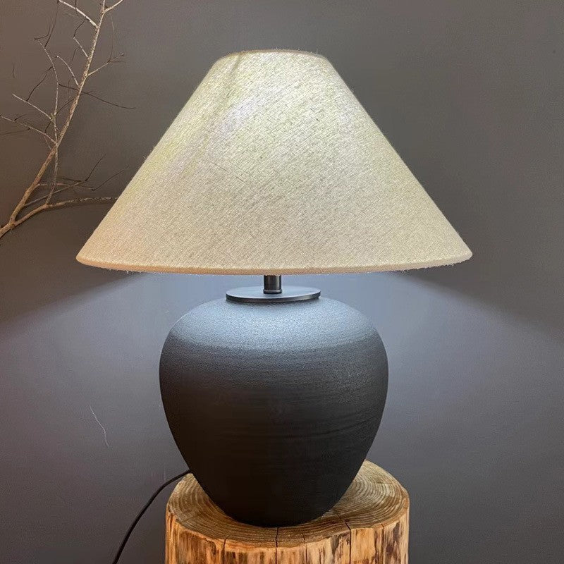 Wabi Sansi terra cotta pot living room desk lamp bedroom bedside model room hotel homestay designer ornament Japanese retro