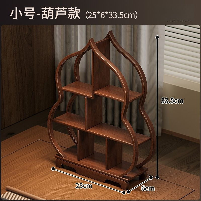 Chinoiserie tea room desktop bogu rack solid wood tea table storage rack small teapot tea set tea cup storage display ornaments