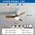 Ceiling fan light - nordic style for dining room, bedroom, children's room, and living room - inverter home use with integrated electric fan