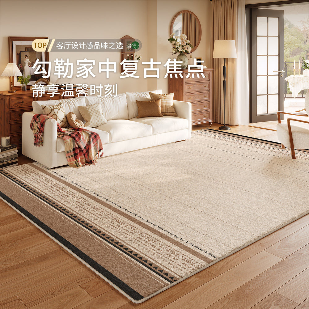 Carpet living room 2026 new retro style easy-care sofa coffee table cushion waterproof anti-fouling non-slip bedroom bedside blanket