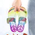 Women's slippers summer 2024 new fashion rhinestone stylish ladies' outdoor wear girly heart flat one-strap crystal sandals