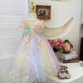 Girls' dress  summer butterfly sequin chic birthday party princess dress little girl rainbow dress