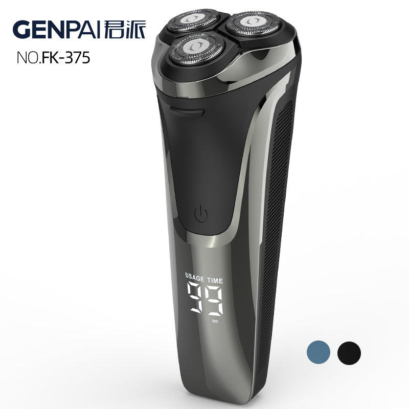 Floating 4d triple-blade razor, fully washable, rechargeable men's shaver, wholesale, compact & portable, cross-border