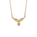 Popular popular style full diamond easiest for match heart wings necklace accessible luxury niche jewelry for women high-end non-fading clavicle chain