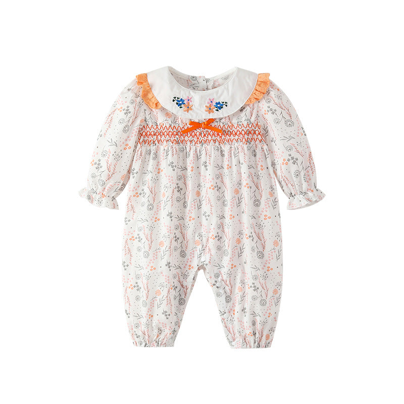 Newborn baby clothes autumn collection: stylish floral rompers for baby girls - perfect for spring/autumn, princess style, full month celebration, and outdoor wear