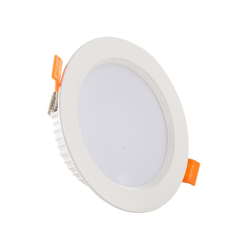 Three pine LED three-color dimming downlight hotel room ultra-thin anti-fog downlight led embedded household ceiling light