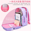 New girls' backpack - princess style, rainbow design, lightweight schoolbag for elementary school students (grades 1-6) - ergonomic, spine-protecting