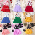 Girls' short-sleeve set:  cross-border trendy kids' clothing, little girl's top and shorts two-piece set, wholesale children's apparel