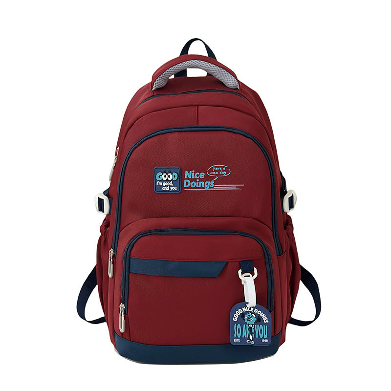 Spot large capacity backpack new fashion trend versatile backpack backpack college student nylon bag wholesale