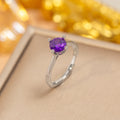 J17 steel color-purple zirconium ring