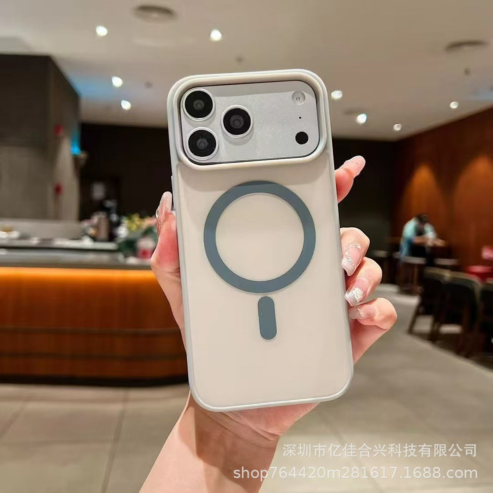 New skin-feeling contrasting color magnetic suction suitable for iphone17promax mobile phone case four-row mold apple 16 color