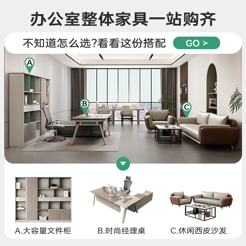 Modern minimalist executive desk manager office desk executive office table stylish boss desk office desk and chair set