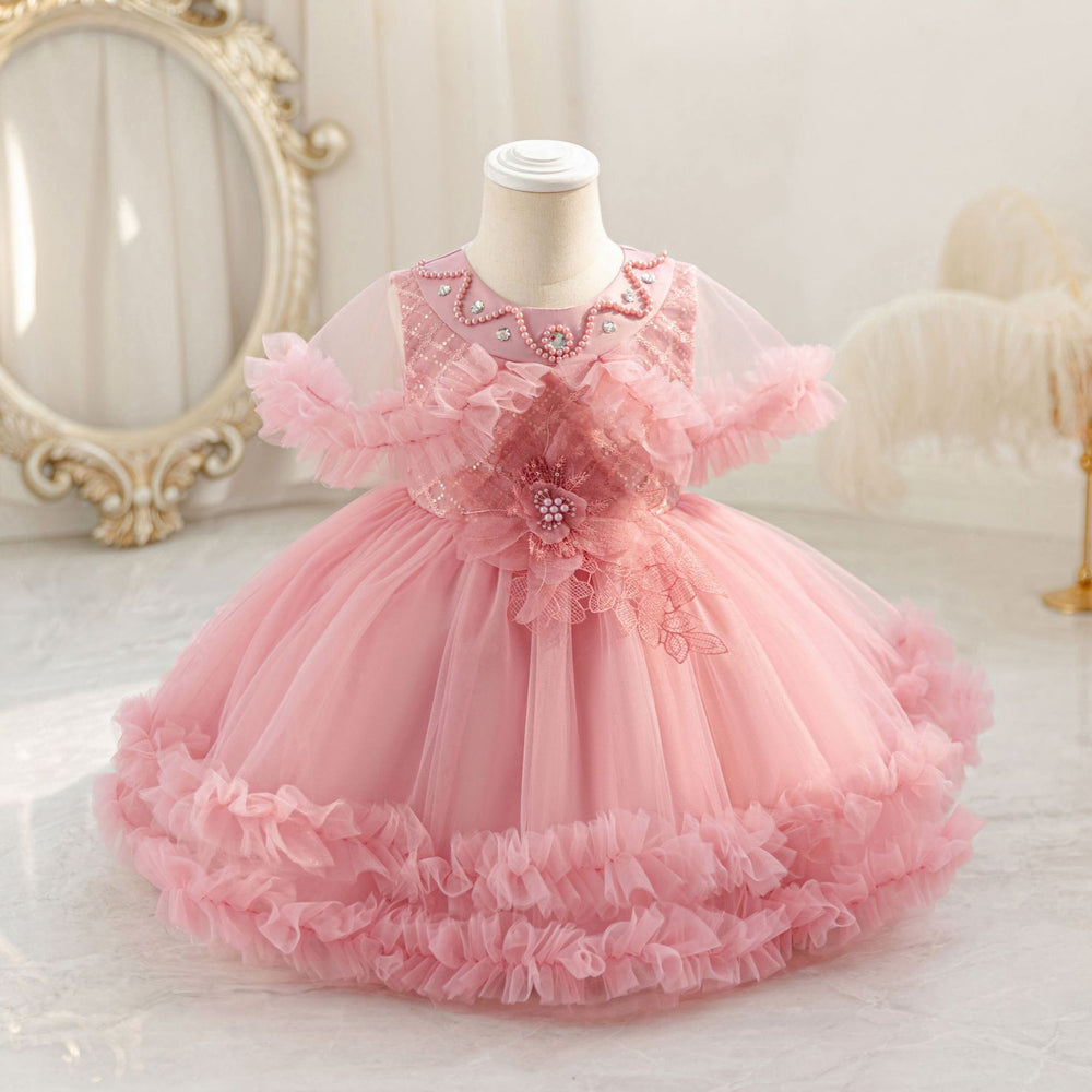 Kids dress princess dress western style girl mesh puffy piano performance dress baby dress kid dress