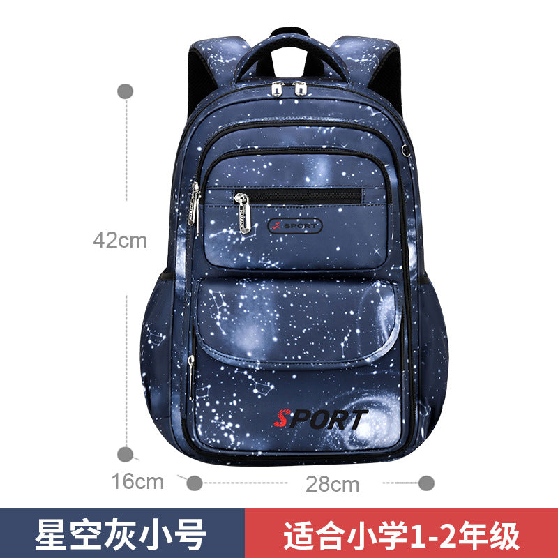 New Vertical Fashion Star Dream Cartoon Primary School Students Grades 3-6 Ridge Protection and Burden Reduction School Bag Children's Backpack