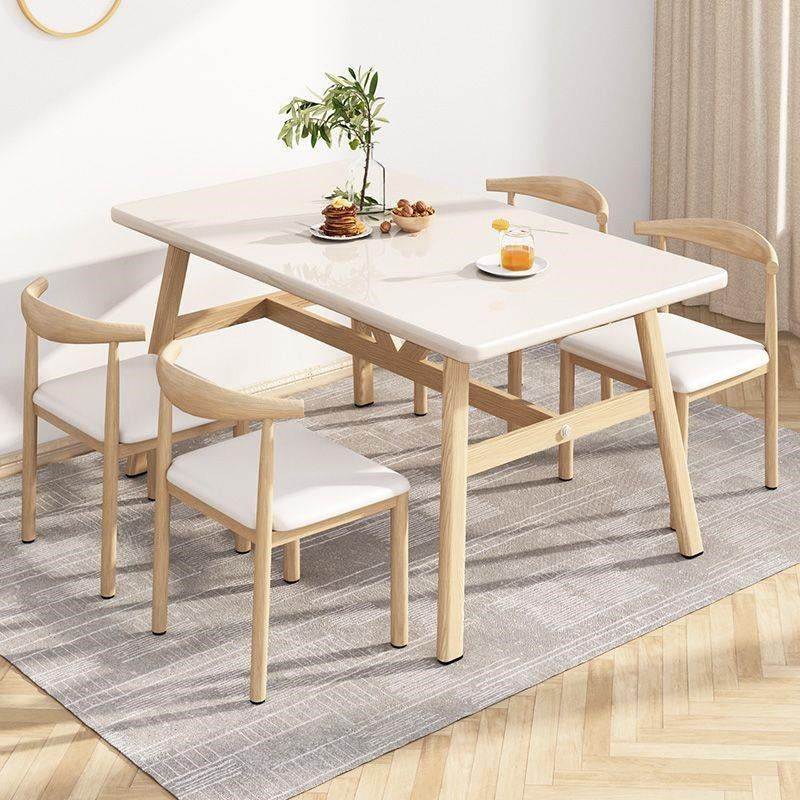 Dining table small apartment for home modern casual dining table and chairs commercial fast food restaurant table and chair combination dining table rectangular table