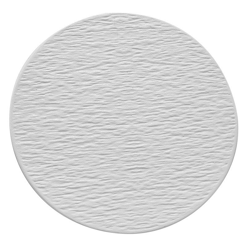 Embossed rock texture flat plate - creative & unique ceramic dinner plate for restaurants & hotels - high-style serving dish