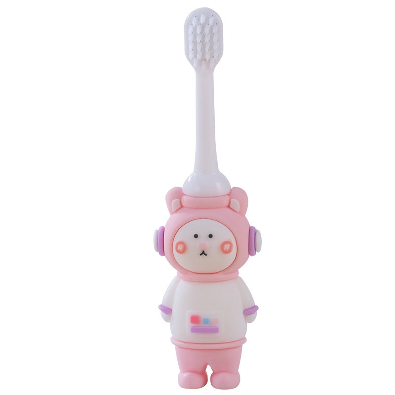 Boxed children's toothbrush cartoon baby cartoon astronaut soft bristle toothbrush 3-12 years old baby oral cleaning