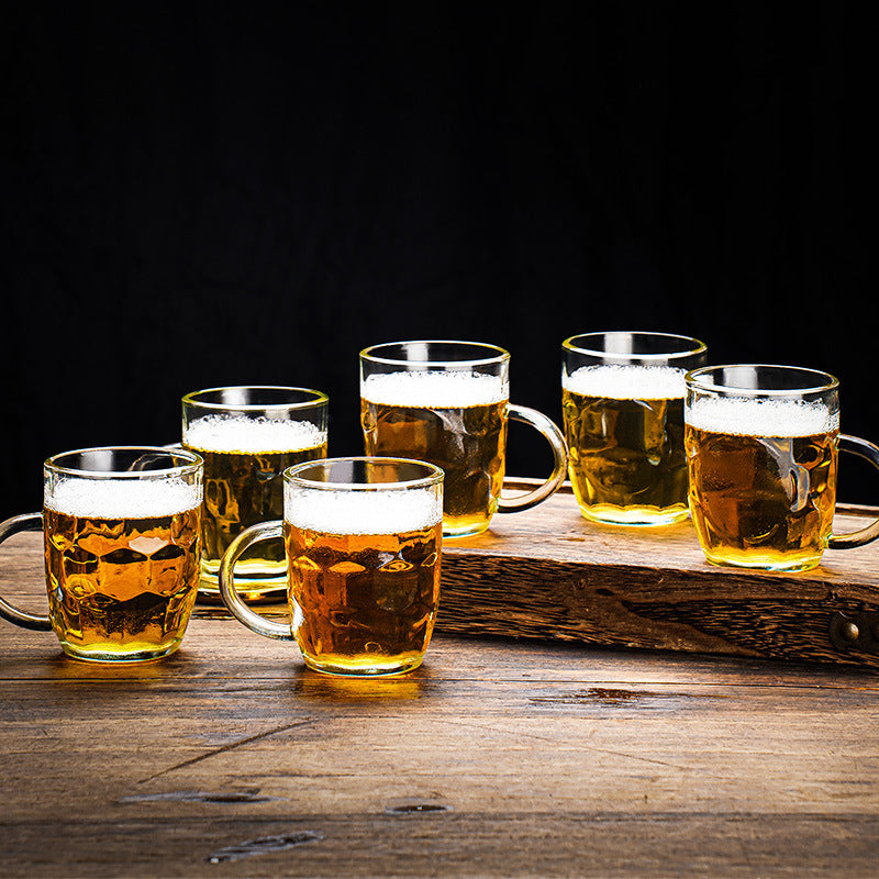 Beer mug draft beer cup for home glass water cup high-end with handle large capacity cup new arrival commercial wholesale