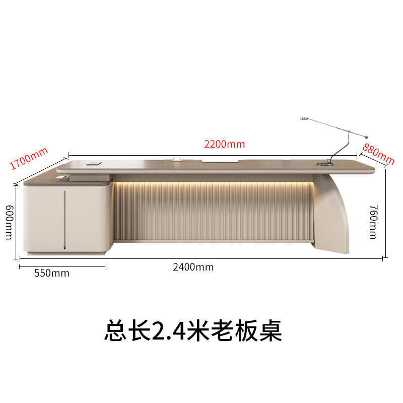 Saint li boss table and chair combination president office simple modern accessible luxury paint executive table elegant manager table and chair main