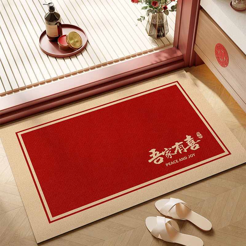 Non-slip foot mat wedding bathroom bathroom red absorbent mat diatom mud for home bathroom bathroom mat quick drying