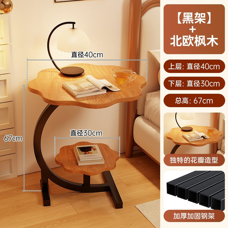 Simple bedroom bedside cabinet solid wood for home storage rack bedroom bedside cabinet replacement living room small side table assembly